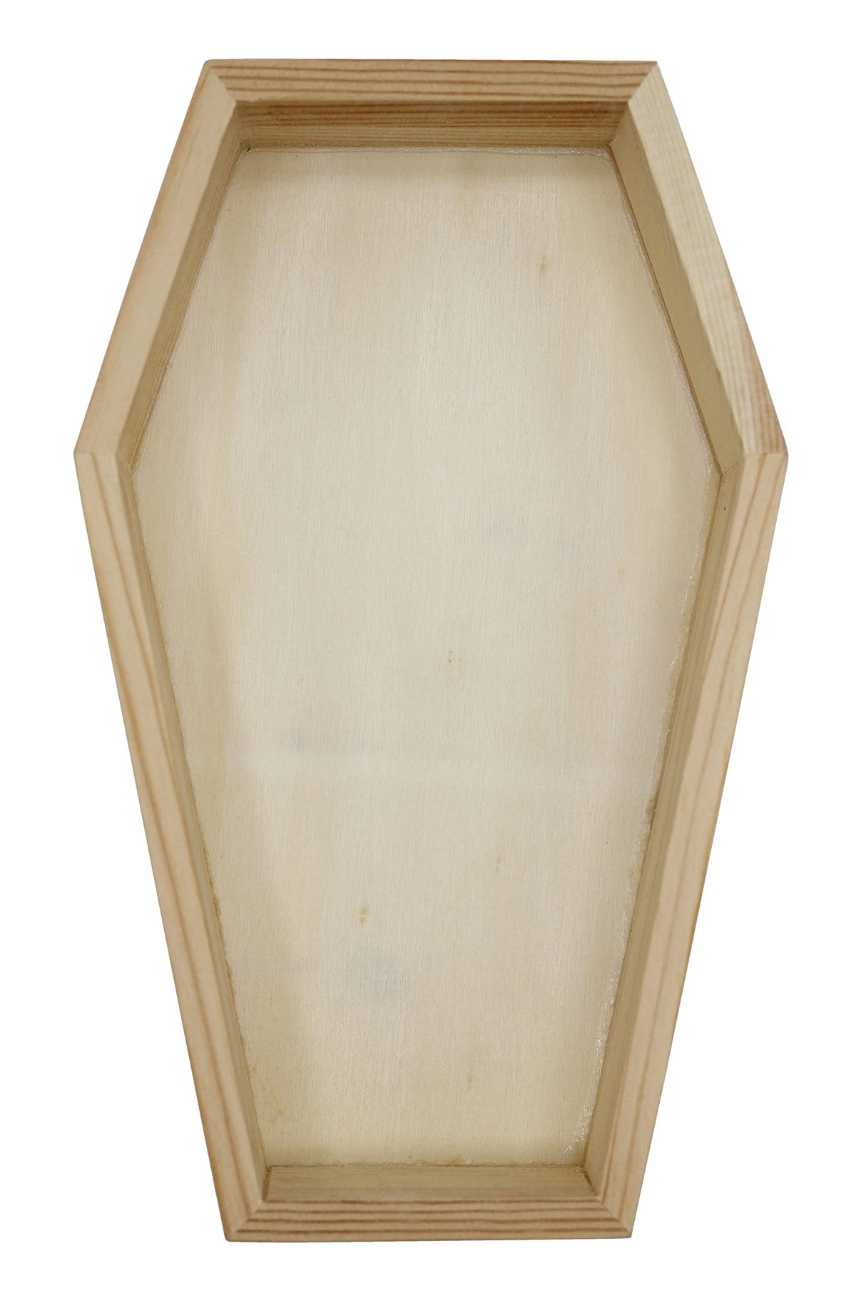 Creative Hobbies Pack of 3 of Unfinished Wood Coffin Trays - 8 Inch Coffin Shaped Serving Tray Box, Ready to Paint, Great for Candy, Keys, Candles - Perfect Halloween Craft for Kids