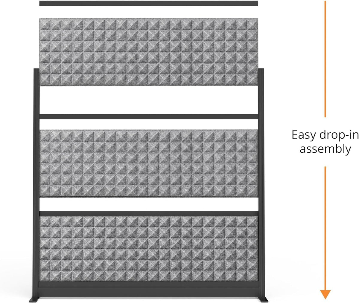 Stand Up Desk Store Studio Modular Wall and Sound Absorbing Room Divider | Sound Dampening Acoustic Panels for Office Cubicle | Noise Reduction and Noise Canceling Office Partition (70'' x 70'')