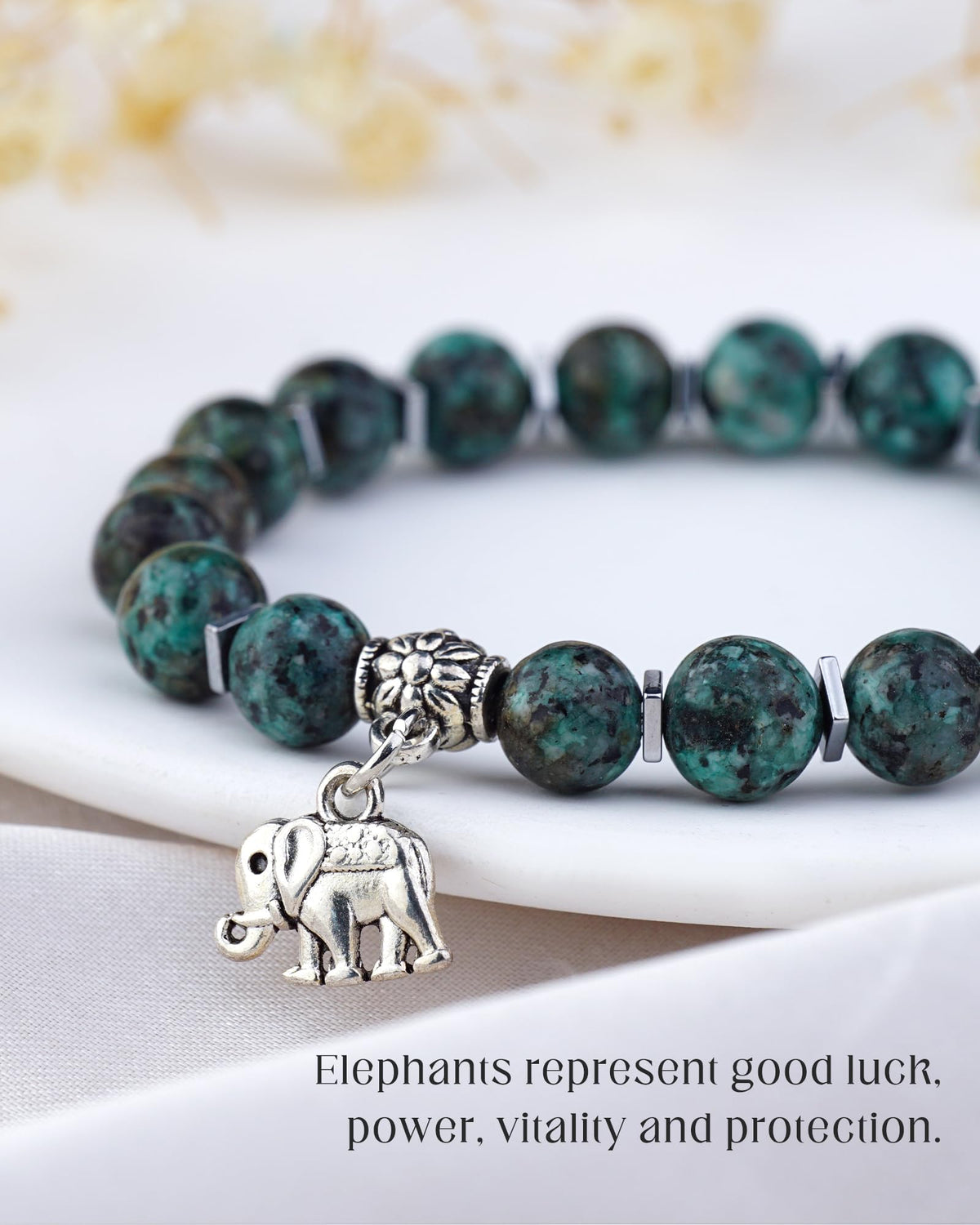 ZLLOO Natural Stone Healing Bracelet Gifts for Women, Encouragement Blessing Bracelets for Women, Anxiety Relief Items Inspirational for Women