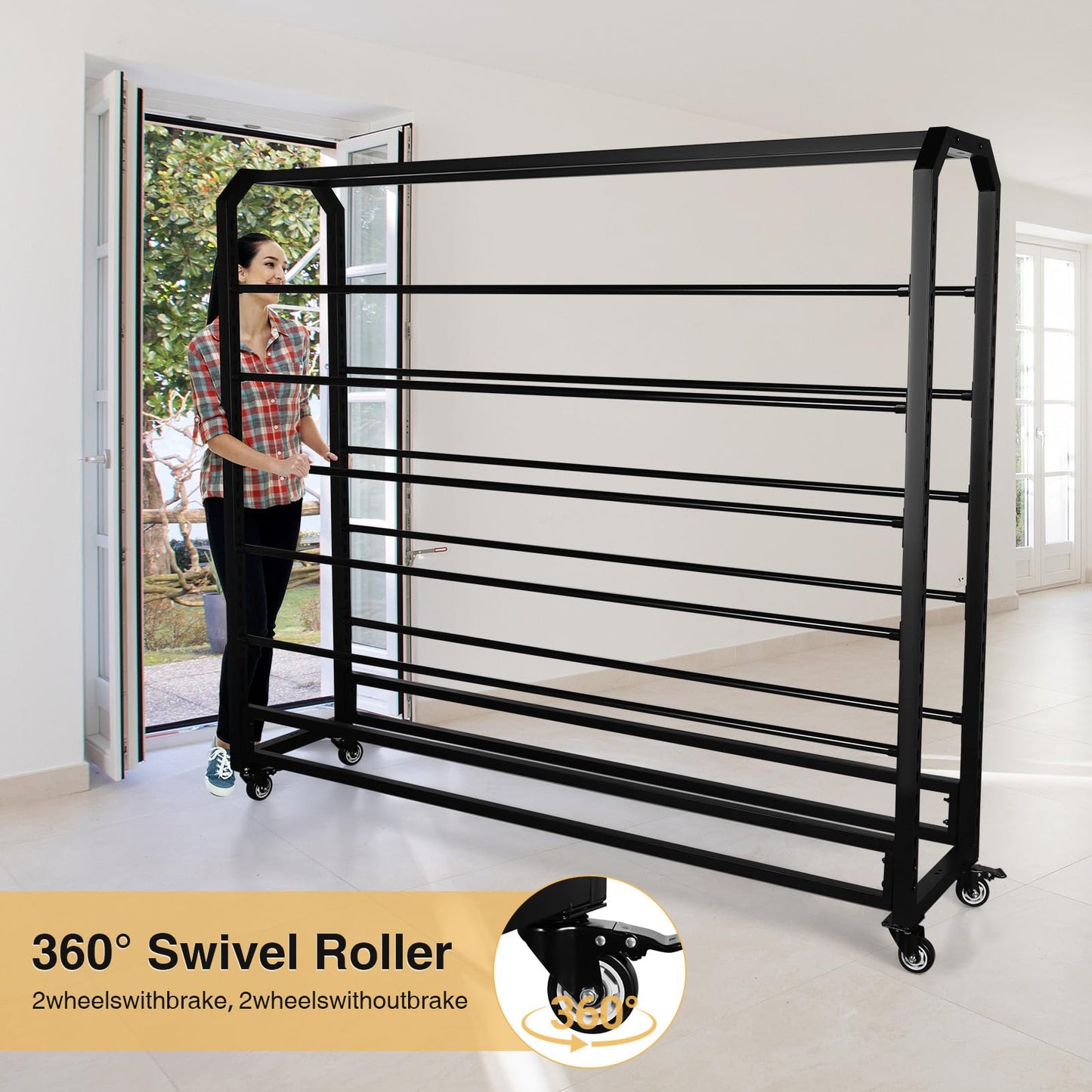 Fabric Roll Storage Rack Large Textile Fabric Display Rack Vinyl Roll Holder