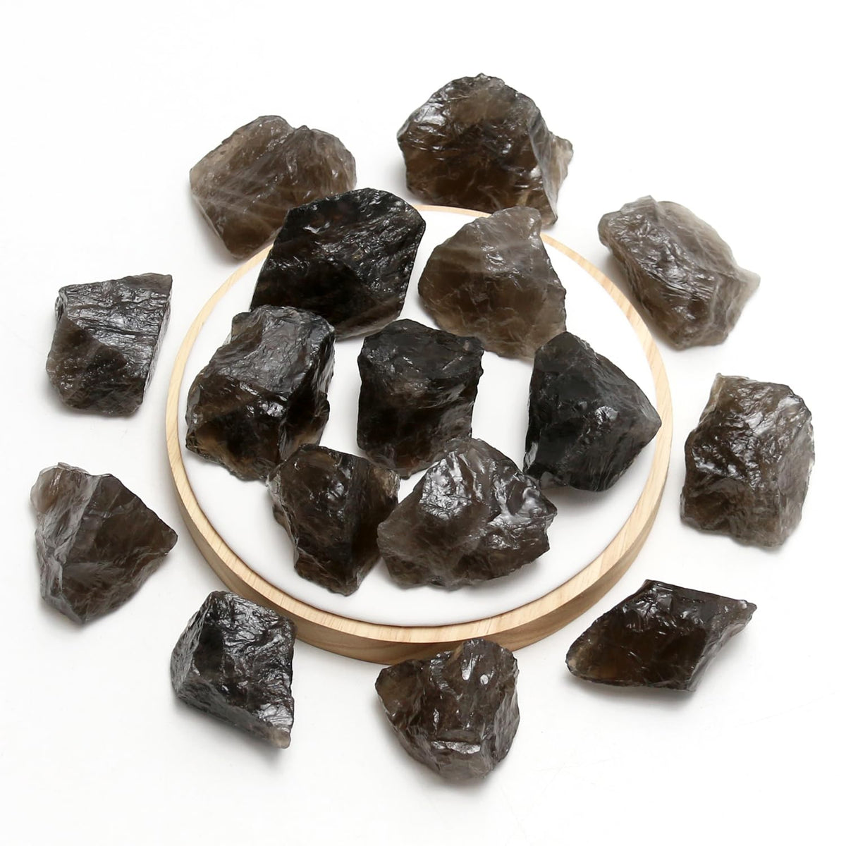 Smoky Quartz Crystals, Bulk Crystals, Crystals and Healing Stones, Rocks for Tumbling, Amathesis Crystal, Raw Crystals Bulk, Calcite Crystal for Decoration, Wicca, Reiki, Chakra and Energy(1LB)