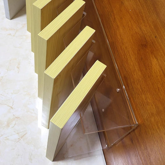 Floor tile sample rack,Acrylic Display Shelf for Tile & Material Samples - 70cm Wooden Slab & Marble Storage Rack - Stylish Trade Show & Retail Display Stand for Samples & Building Materials