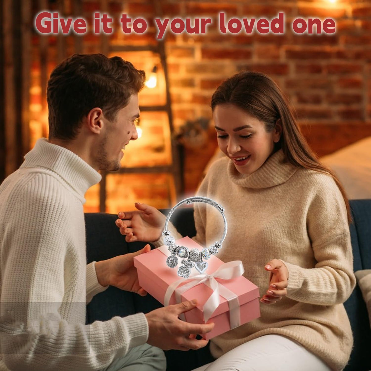 QMWKVNC Charm Bracelets for Girls,Exquisite Cute Cartoon Friendship Silver Bracelets Stainless Steel Bangle, Girls Jewelry Suitable for Holiday Gifts and Birthday Gifts (Bracelets-D)