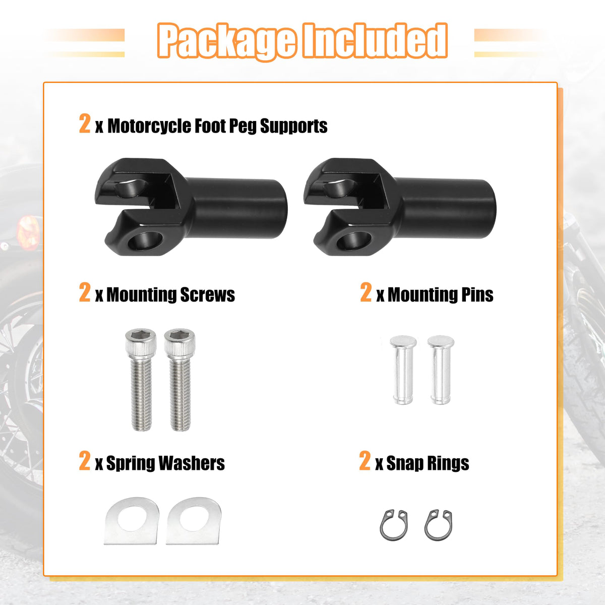 X AUTOHAUX Passenger Foot Peg Supports Mounts Clevis Kit Left and Right Motorcycle Footpeg for Harley Davidson Softail 2000-2006 Footrest Mounting Clevis Hardware Kit Black