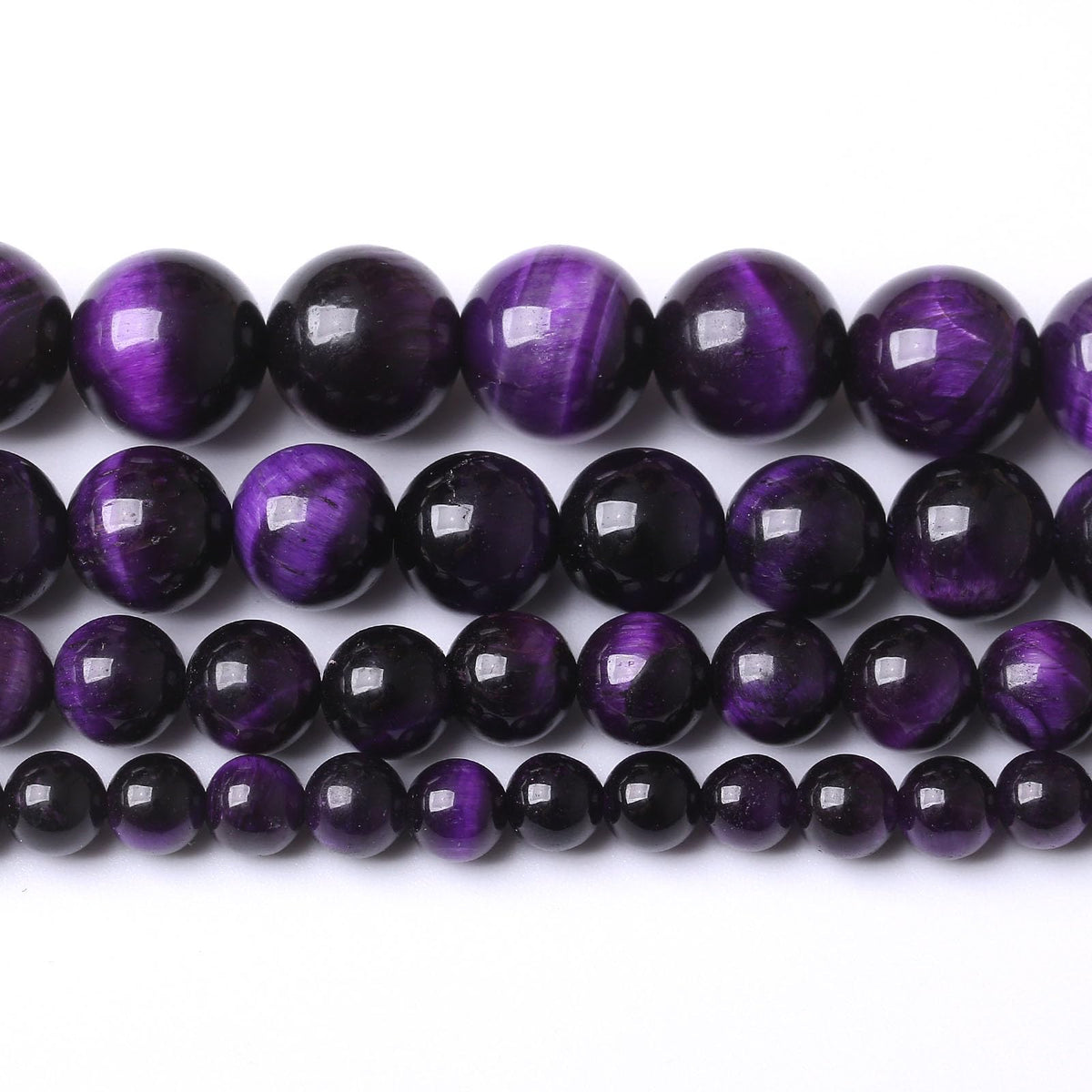 90PCS 4MM AAA Purple Tiger Eye Stone Beads Natural Gemstone Bead Crystal Healing Energy Jewelry Making DIY 15 inches