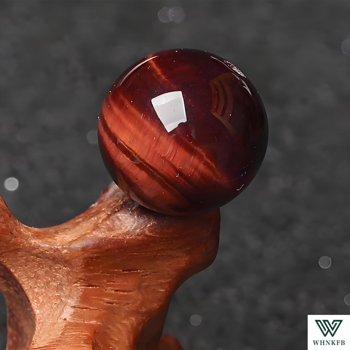 WHNKFB 6mm 100PCS Natural Red Tiger's Eye Round Beads, Smooth Polished Loose Gemstone Beads for Jewelry Making Craft - 4mm 6mm 8mm 10mm Options with Free Elastic Cord