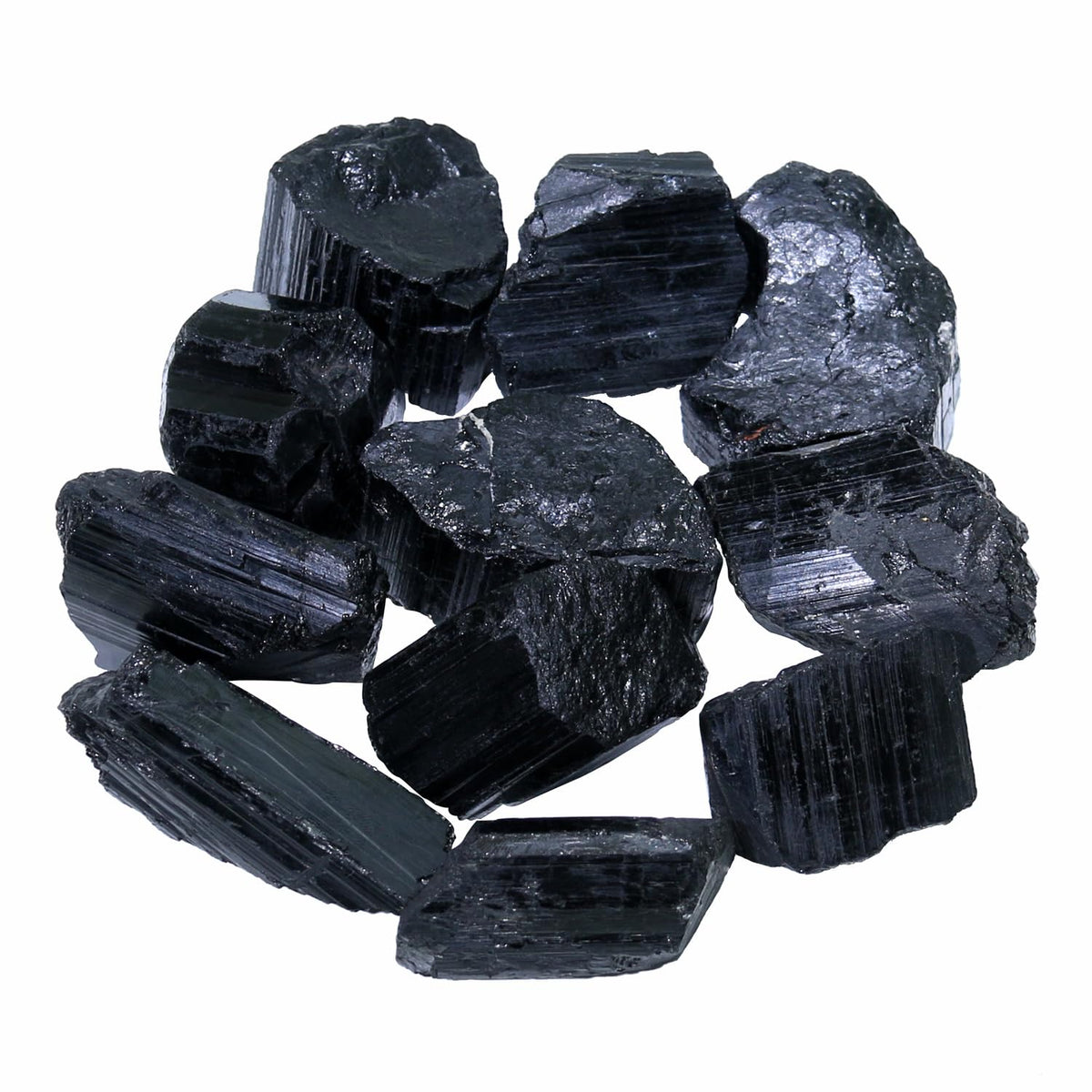 Nvzi Black Tourmaline Crystals, Bulk Crystals, Crystals and Healing Stones, Rocks for Tumbling, Amathesis Crystal, Raw Crystals Bulk, Calcite Crystal for Decoration, Wicca, Reiki, Chakra, Energy(1LB)
