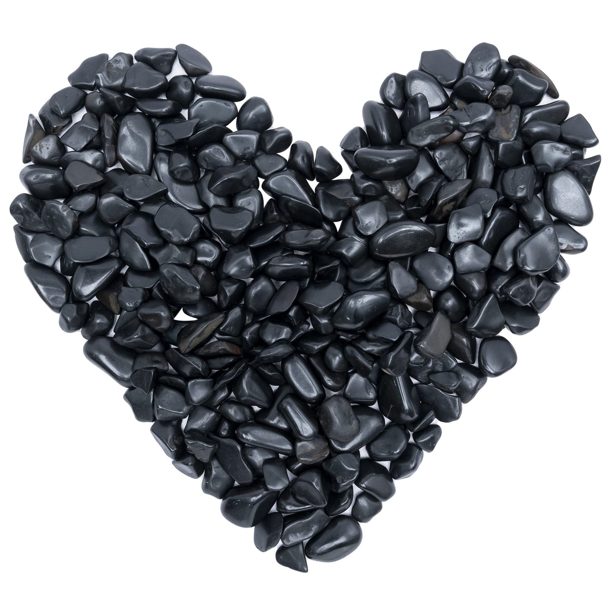 Crocon Polished Black Tourmaline Chips Bulk Natural Stone Raw Gemstone Tumbling Cabbing Polishing Gem Mining Chakra Balancing Reiki and Crystal Healing Good Luck Home Office Décor (1/2 LB)