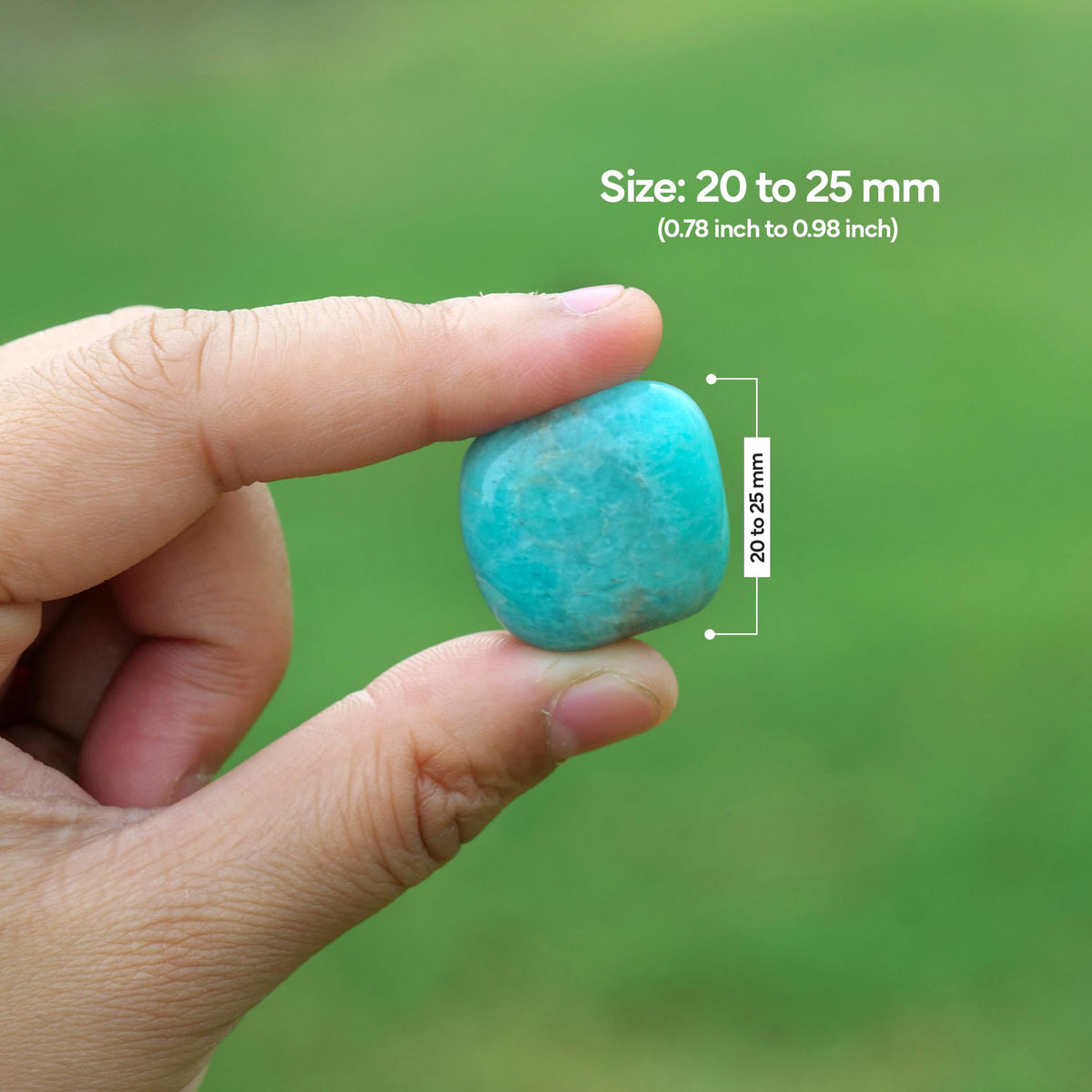 1/2lb Amazonite Tumbled Stones, Polished Crystals Healing, Natural Stones, Feng Shui, Chakra Balancing, Good Luck, Reiki Gift, Home Decor, Size 20-25 Mm, Polished Gemstones