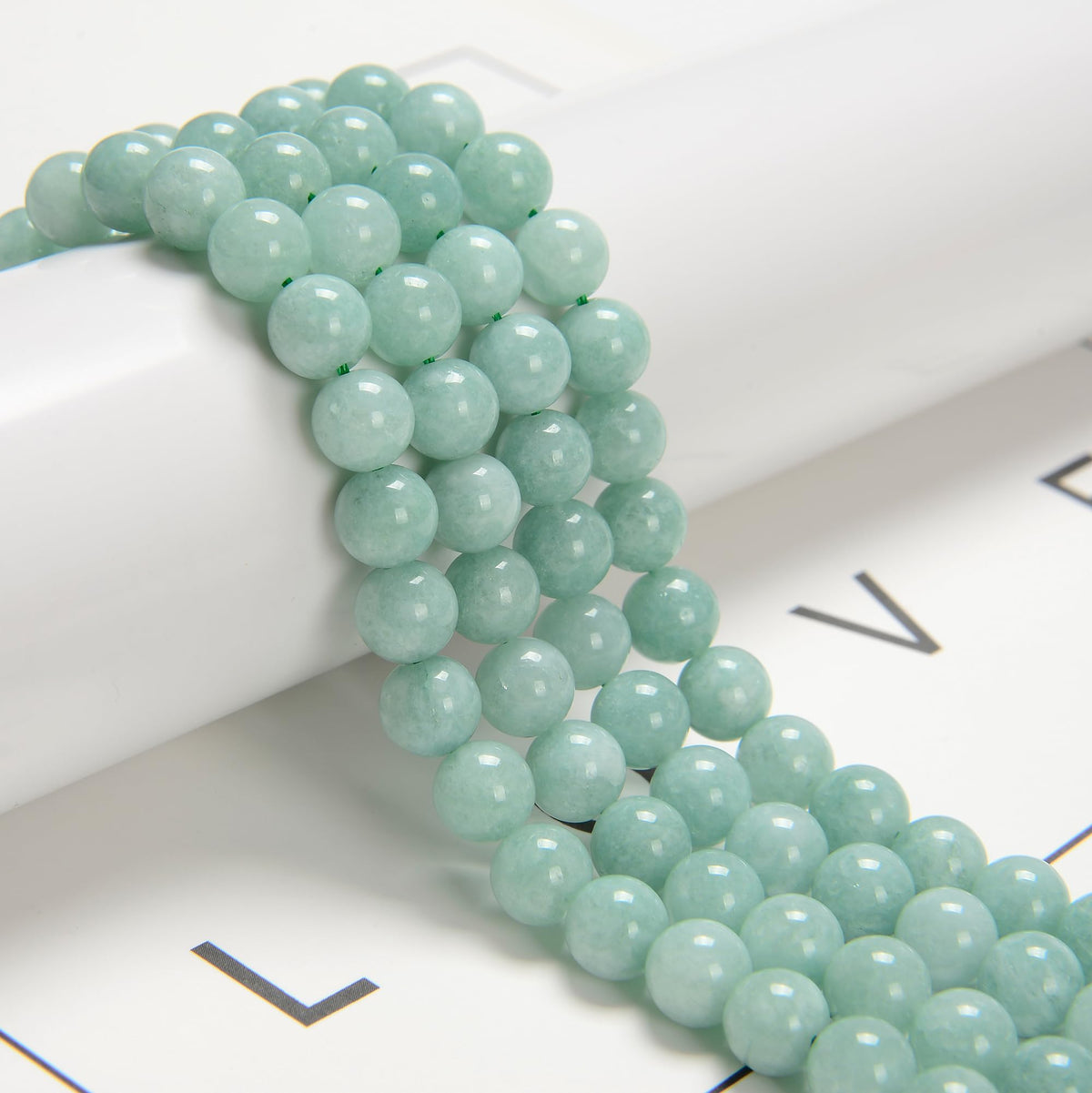 Land Long 120pcs(2 Strand/Set) 6mm Burmese Color Dyed Jade Beads with Energy Power, Smooth Round Healing Crystal Beads for Jewlery Bracelets Earrings Making DIY