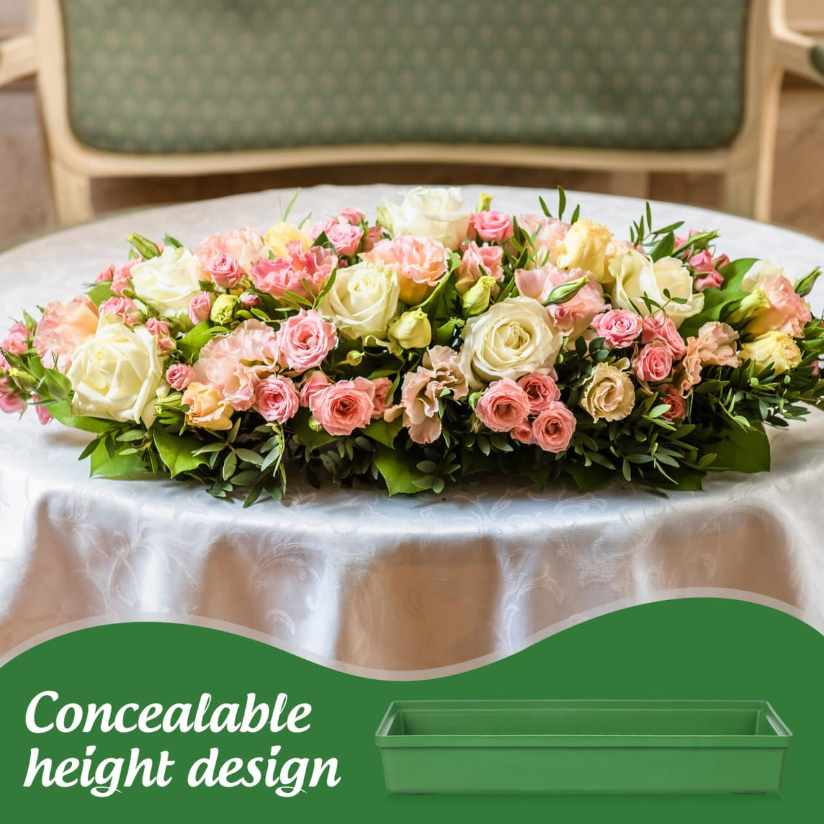 Garneck 10pcs Floral Foam Tray Plastic Foam Trays for Flower Arrangements Wedding Party Decoration Supplies