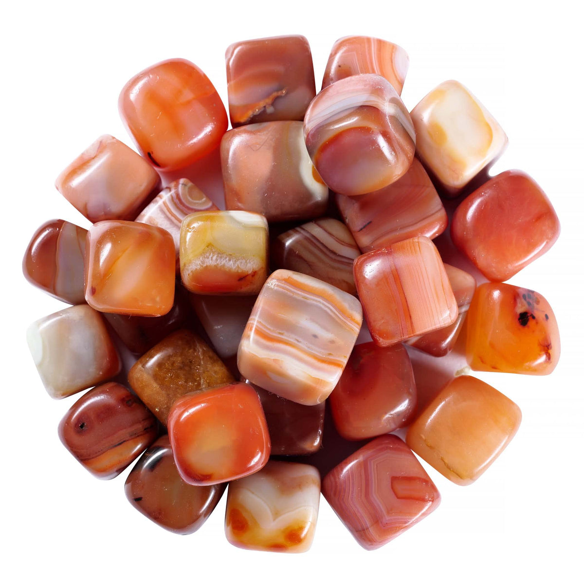 Carnelian Bulk Healing Stones - Tumbled Stones and Crystals Bulk - Bundle of Crystals - Polished Rocks - Crystals for Witchcraft - Stones for Jewelry Making - Crystal Kit
