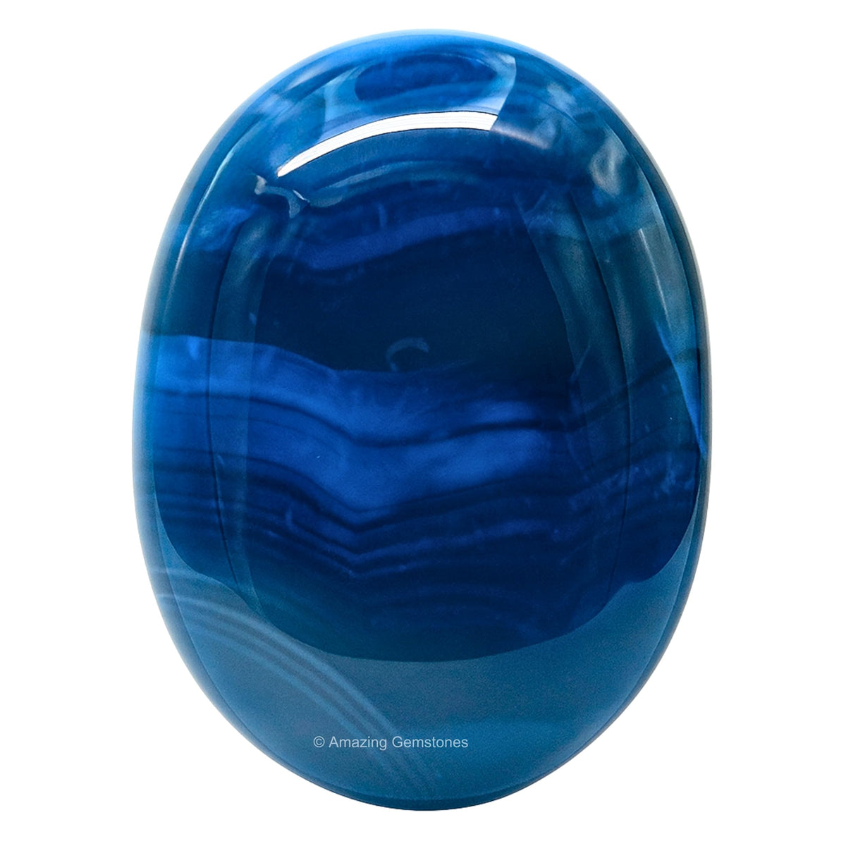 Amazing Gemstone Blue Onyx Crystals and Healing Stones - Large Palm Stone Crystals Piedra - Crystal for Good Luck, Balanced Positive Energy, Meditation - Unique Stocking Stuffers Gifts for Women, Men