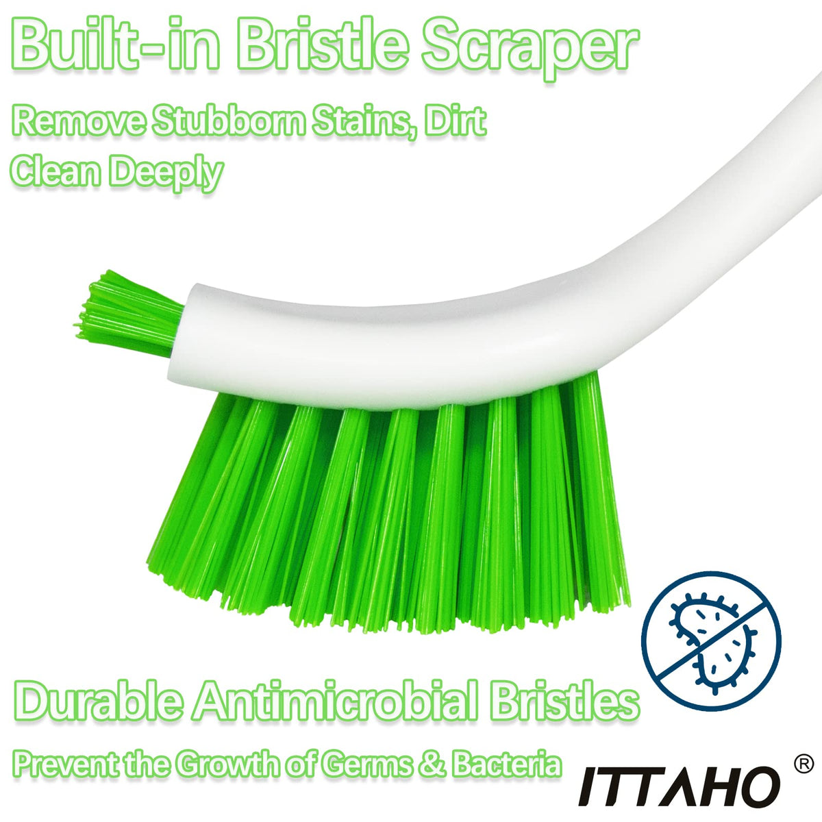 ITTAHO 3 Pack Dish Brush,Dish Scrub Brush, Kitchen Scrub Brush for Cleaning Dishes, Double Sided Bristles Scrubber Cleaner for Dishes,Sink,Pots,Pans,Bathroom Shower,Tile,Tubs