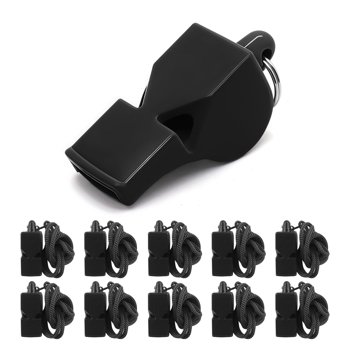 smrtcol Whistles Sports Whistles with Lanyard Loud Crisp Sound Pealess Whistles for Referees Coaches and Lifeguards 5 Pack