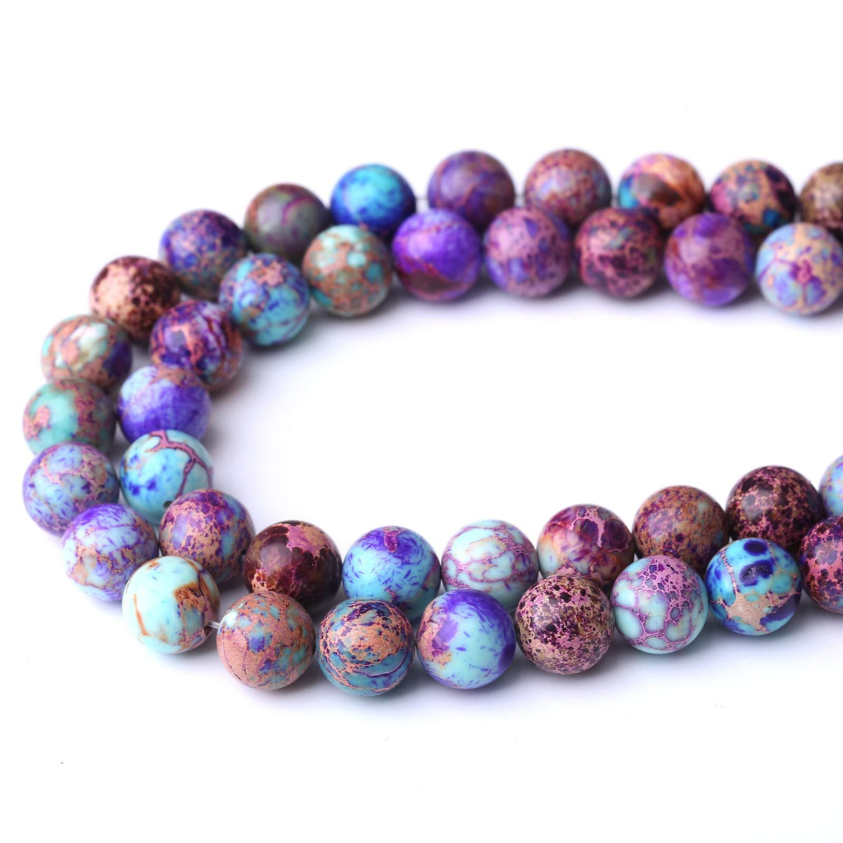 90PCS 4MM Natural Galaxy Sea Sediment Jasper Stone Beads Energy Healing Beads for DIY Jewelry Bracelet Necklace Making for Jewelry Making15Inch