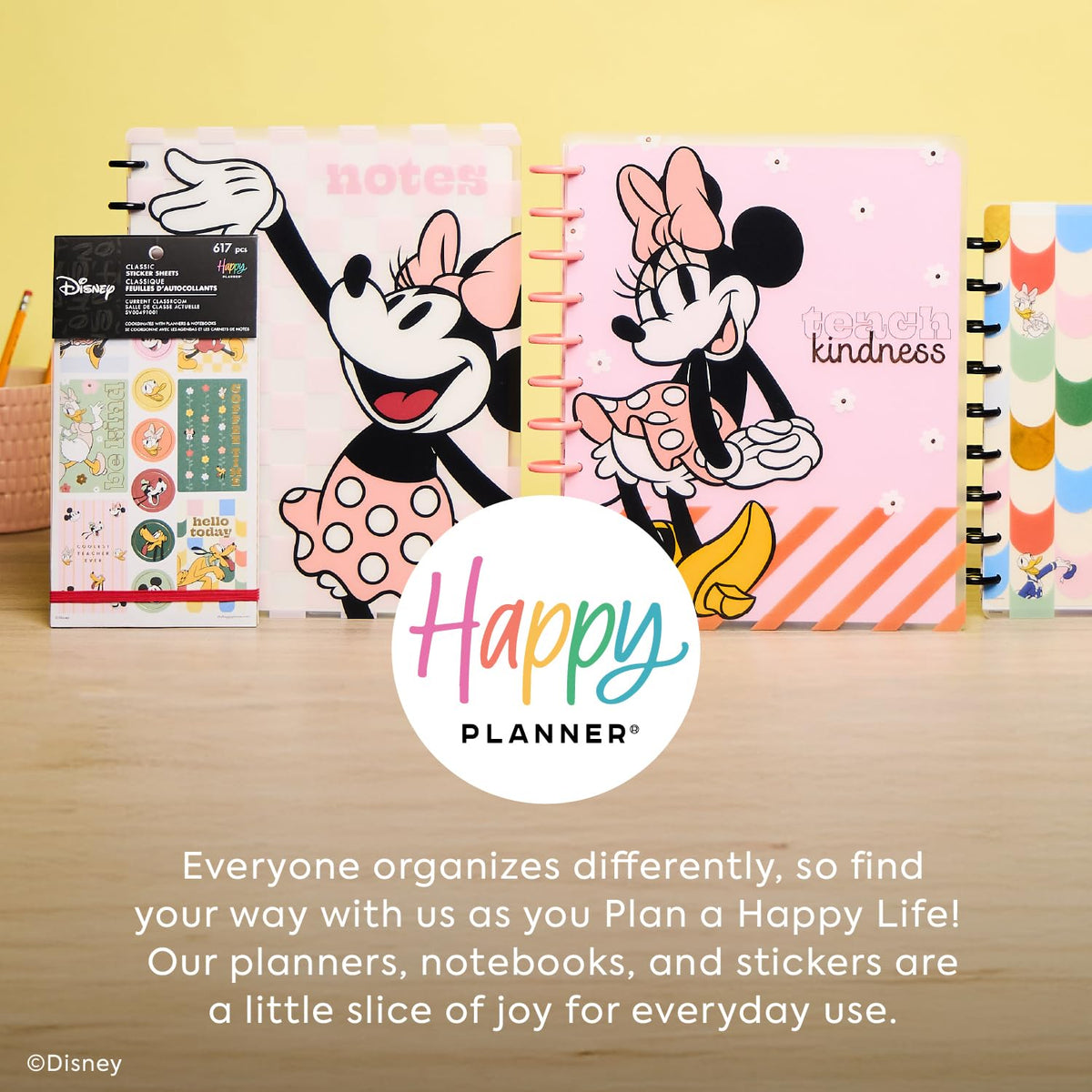 Happy Planner Disney 30-Sheet Sticker Set for Planners, Calendars, and Journals, Easy-Peel Stickers, Scrapbook Accessories, Current Classroom, 617 Stickers Total