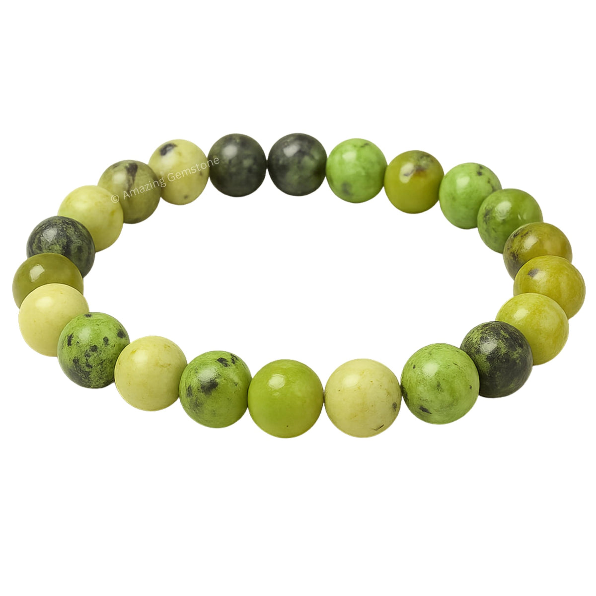 Amazing Gemstone Crystal Bracelet for Women Men's Gifts - Protection Healing Crystal Bracelet - 8mm Gemstone Beaded Stretchable Bracelet Pulseras Para Hombres Mujer Stocking Stuffers Mothers Day Gift (Chrysoprase)