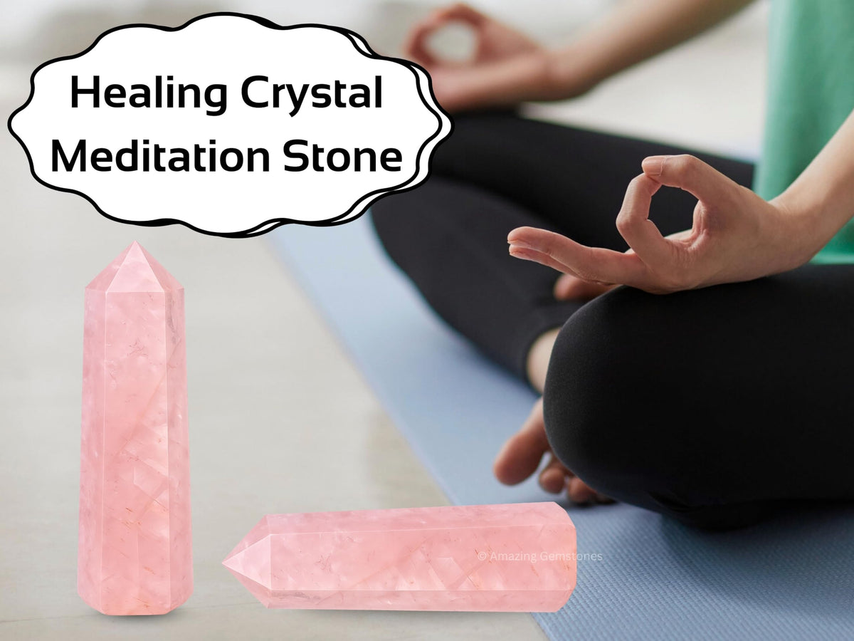 Amazing Gemstone Star Rose Quartz Crystal Towers - Natural Healing Crystal Point Obelisk for Reiki Healing and Crystal Grid (3" to 4" INCH)