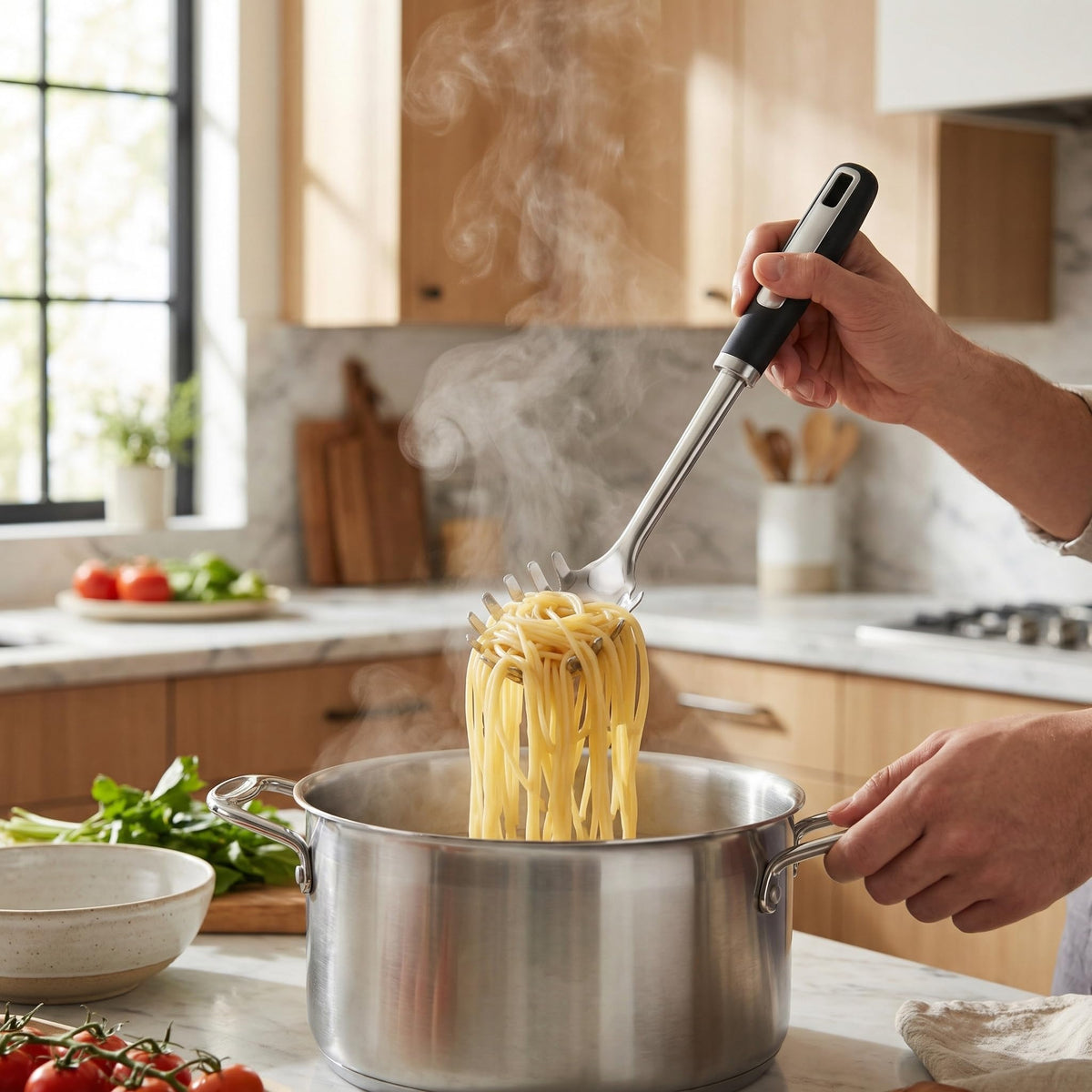 Stainless Steel Kitchen Utensil Set – Premium Thickened Cooking Utensils Set, Silver Kitchen Tools Set for Cooking, Dishwasher Safe Kitchen Tool Set
