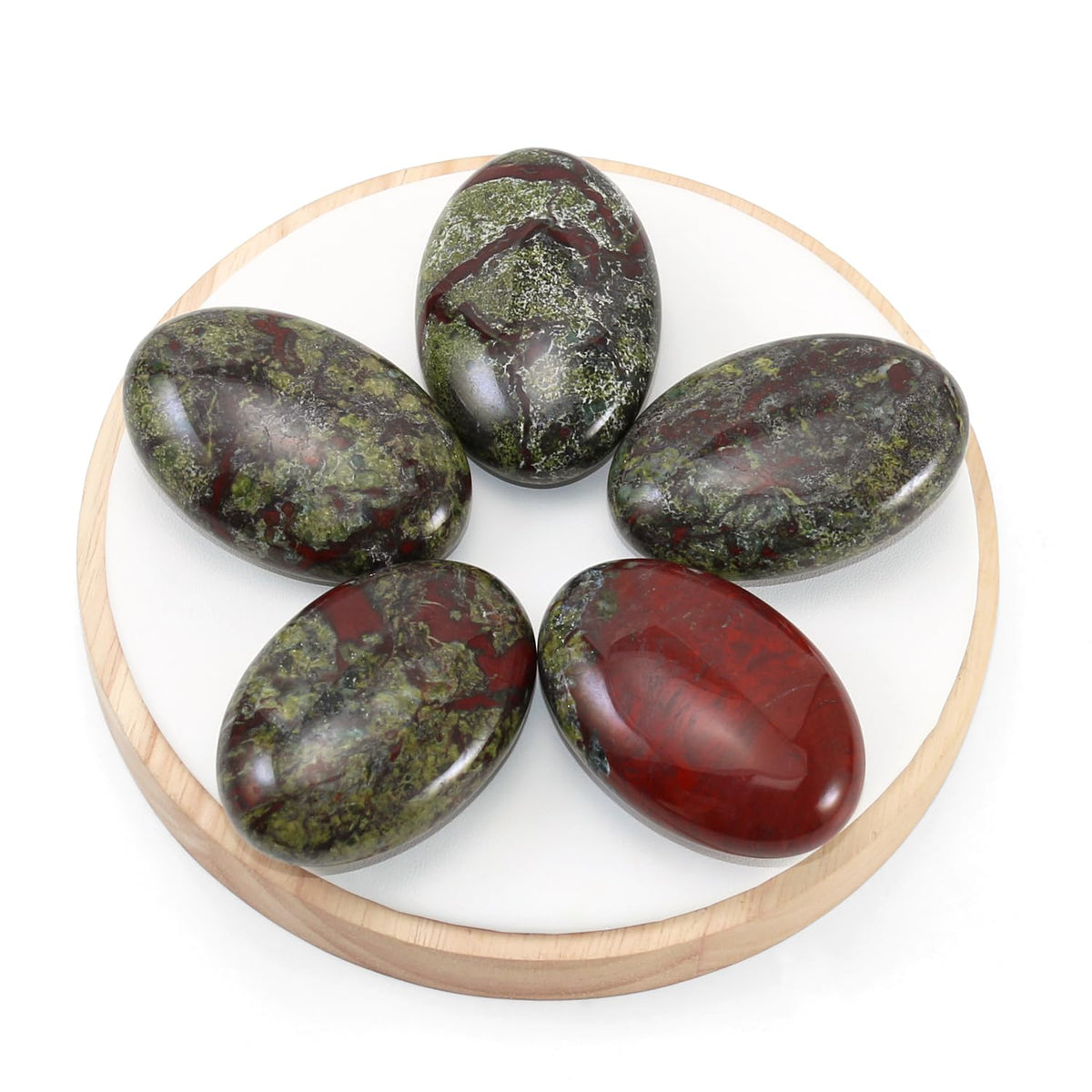 Nvzi Bloodstone Crystal Palm Stone, Worry Stones, Crystals and Healing Stones, Polished Rocks, Natural Gemstones, Chakra Stones for Healing Crystals Daily Use