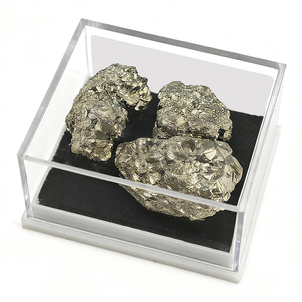 fengshuisale Natural Pyrite Crystal Stone for Luck,Success,Making Changes,Confidence in Business,Creativity,and Inspiring Passion Home Decor (Pyrites)
