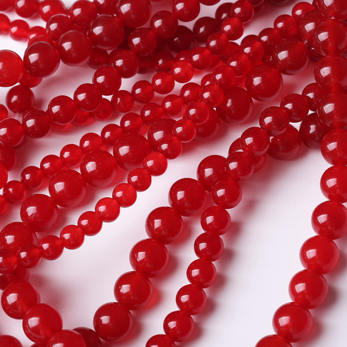 32PCS 12MM Red Chalcedony Beads Energy Healing Beads for DIY Jewelry Bracelet Necklace Making for Jewelry Making 15Inch