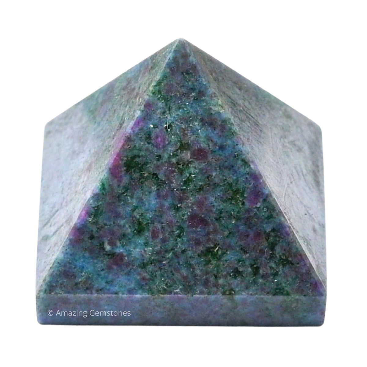 Amazing Gemstone Ruby Kyanite Pyramid Crystal Healing Stones - 1" Great Pyramid Figurine of Natural Stone Pyramid for Meditation, Reiki, Chakra Balancing and Crystal Pyramids Grid