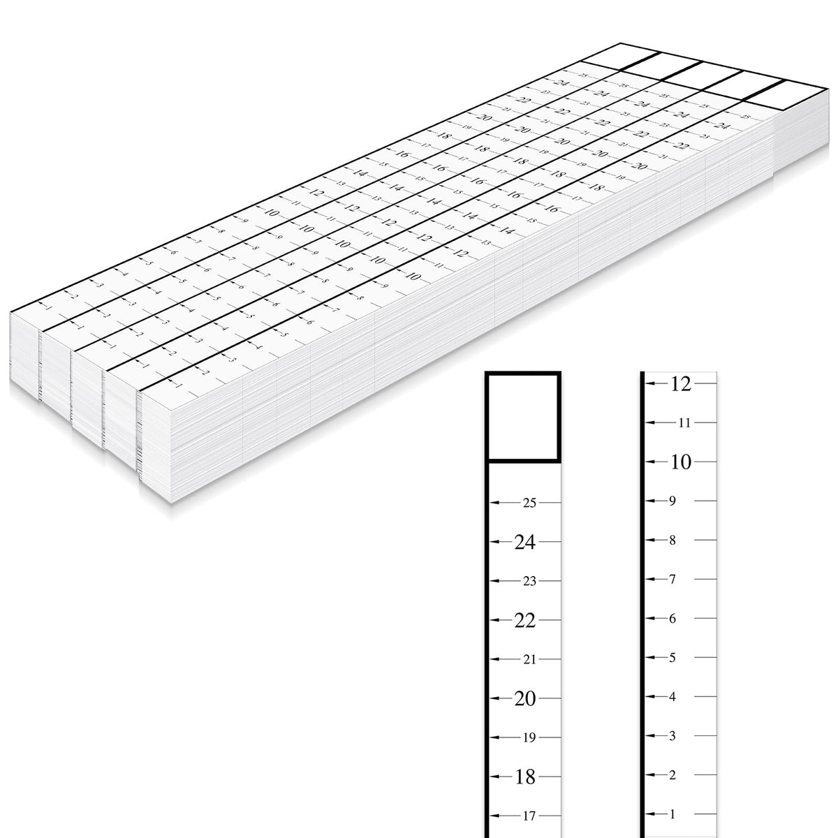 Saysurey Attic Measuring Rulers (Case of 200), 25 Inch, Card Stock, Attic Insulation R Value Ruler for Insulators Ceiling Insulation