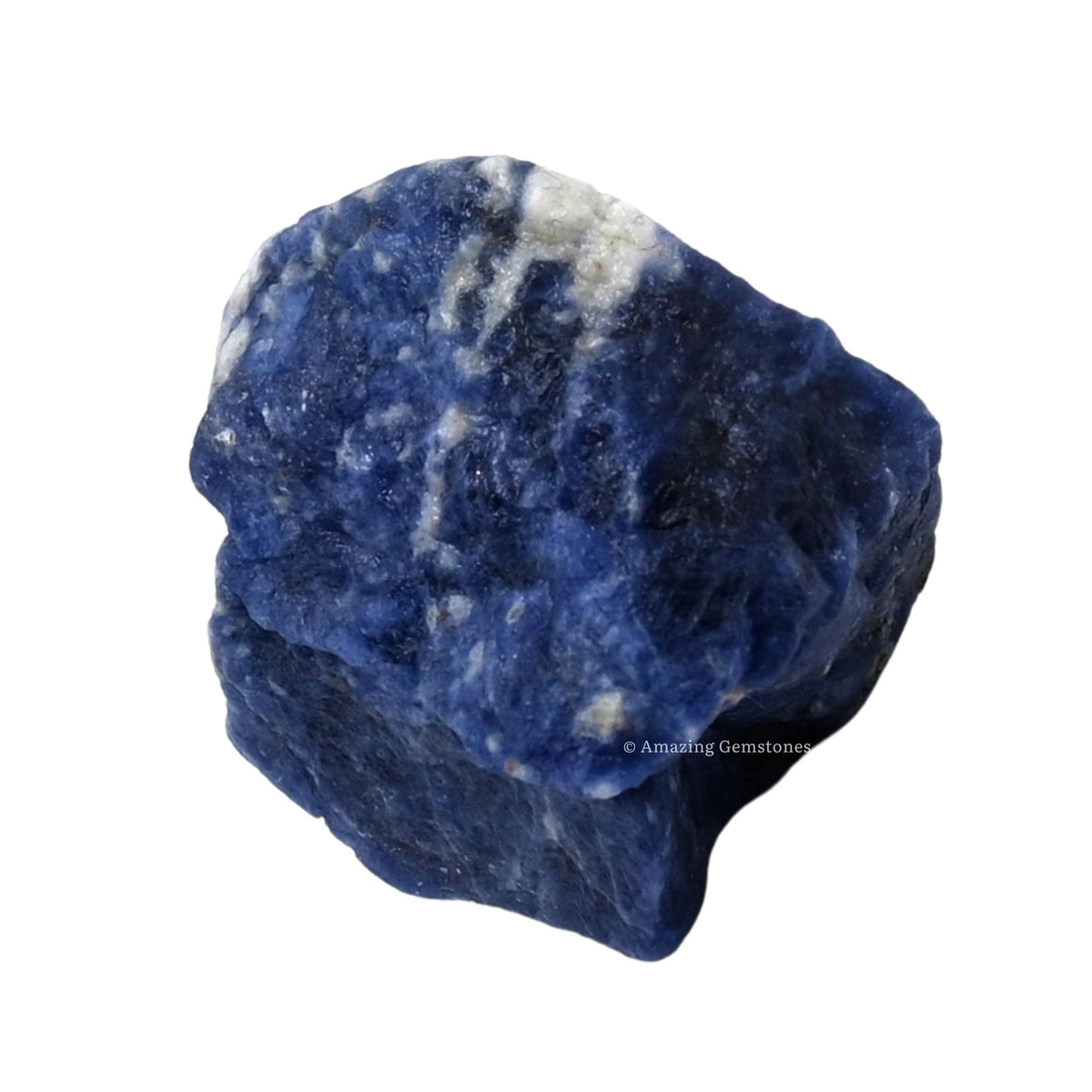 Sodalite Raw Crystals and Healing Stones, Natural Rocks for Tumbling and DIY Raw Stones and Crystals (1 lb)