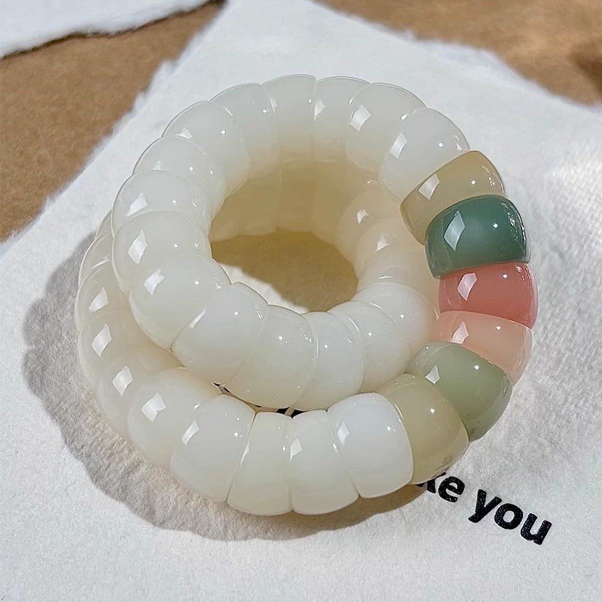 Embtrem Fidget Bracelet Natural Bodhi Seeds Beaded Bracelets Zen Fidget Stretch Bracelets Alleviate Anxiety Stress Protection Healing Bodhi Jewelry Gifts for Women Men