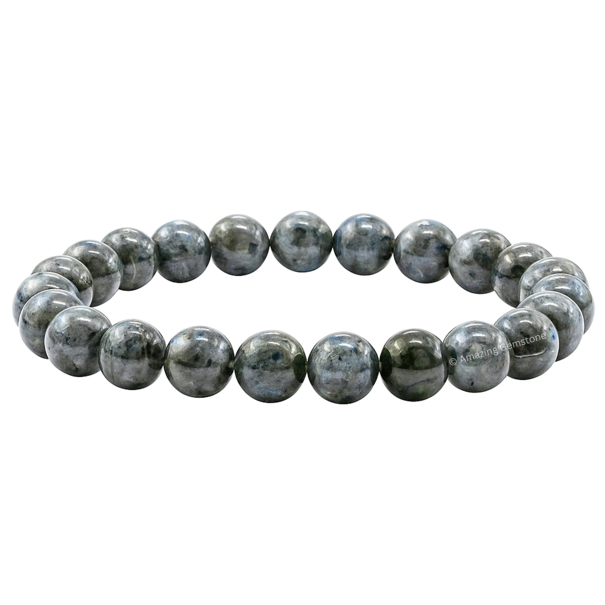 Amazing Gemstone Crystal Bracelet for Women Men's Gifts - Protection Healing Crystal Bracelet - 8mm Gemstone Beaded Stretchable Bracelet Pulseras Para Hombres Mujer Stocking Stuffers Mothers Day Gift (Larvikite)