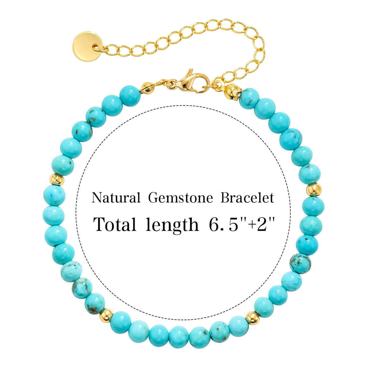 Treasure Bender Beaded Protection Bracelet for Women Men, Inspire Creatity and Alleviate Pain, Natural Crystals and Healing Stones Stretch Bracelet Jewelry Gifts for Women Men (Turquoise)