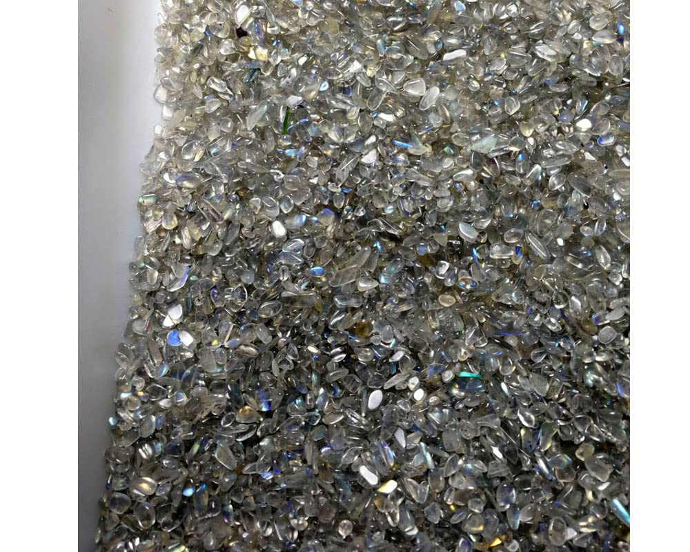 1 lb Small Natural Moonstone Tumbled Chips Crushed Gemstones Healing Crystals for Home Decoration, Jewelry Making, Fish Tank, Garden, Vase, Plant, Reiki