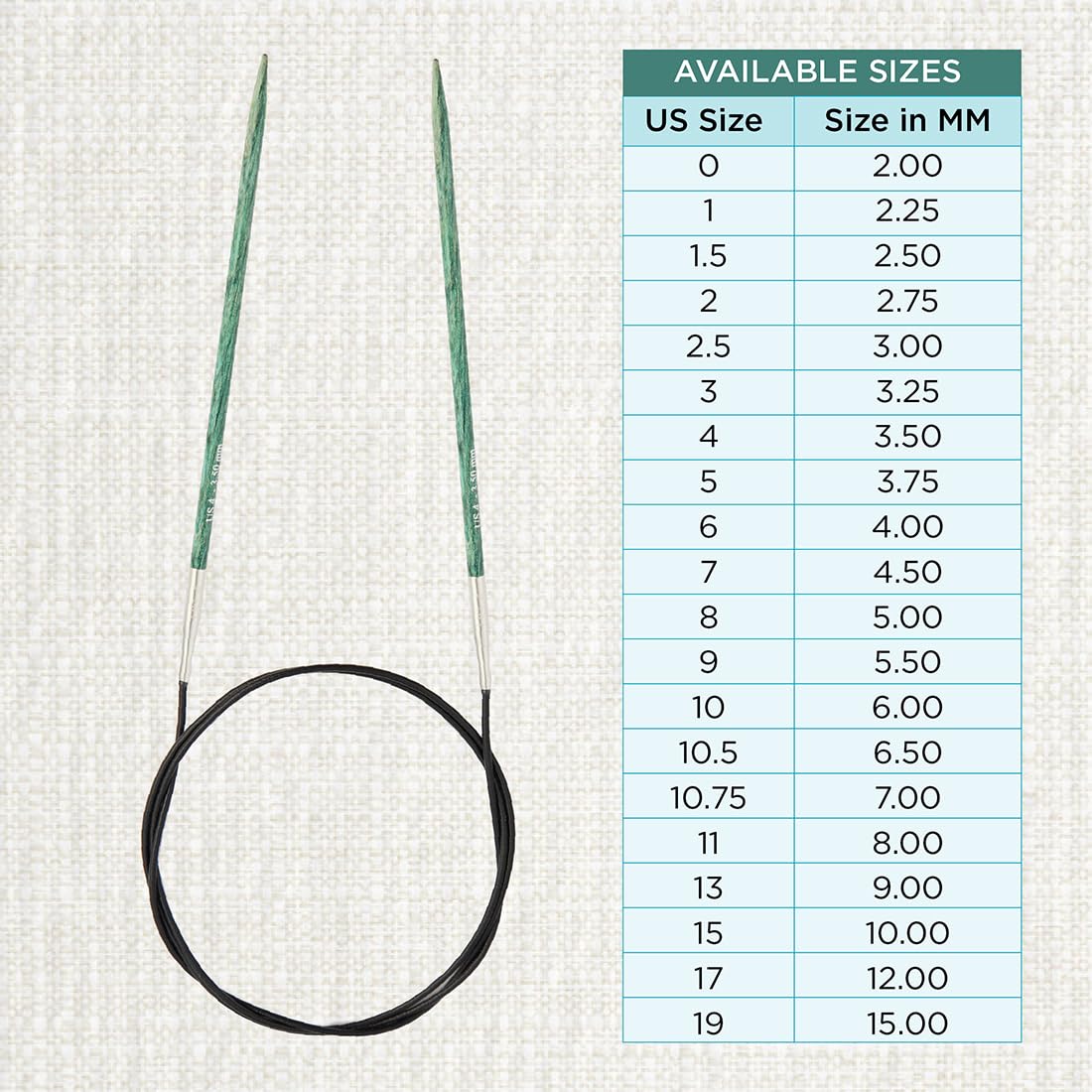 KnitPro Dreamz Fixed Circular Needles 24" (60cm) | US Size 4 (3.5mm)