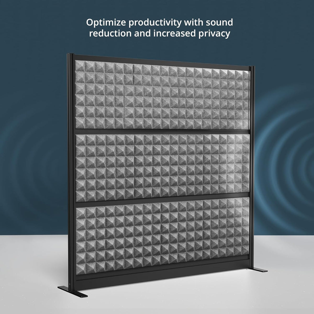 Stand Up Desk Store Studio Modular Wall and Sound Absorbing Room Divider | Sound Dampening Acoustic Panels for Office Cubicle | Noise Reduction and Noise Canceling Office Partition (70'' x 70'')