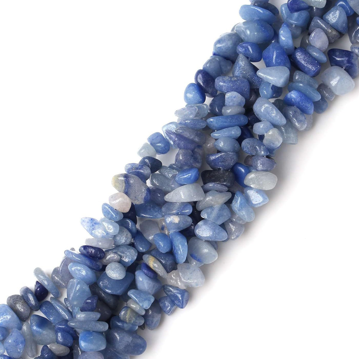 LAIDANLA Blue Aventurine 400pcs Natural Chip Stone Beads 5-8mm Healing Crystal Irregular Gemstones Drilled DIY Loose Rocks Bead Crystal for Bracelet Earrings Necklace Jewelry Making Crafting