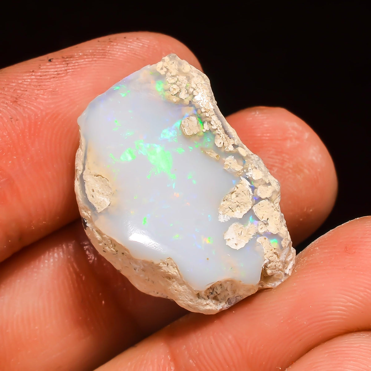 Yashee 17.5+ Carat, Natural Raw Ethiopian Opal Gemstone, Real Rough Crystals, Chakra Healing, Wholesale Lot, Wire Wrapping, Rock Stone, Birthstone, Crafts & DIY, AA+ Quality For Jewelry Making