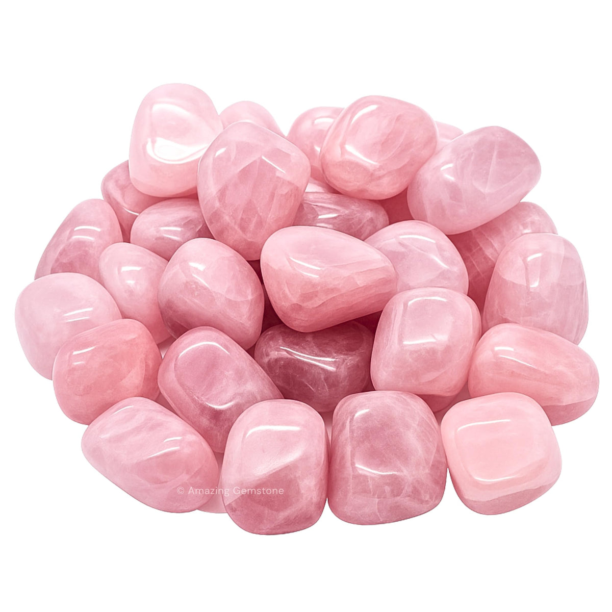 Amazing Gemstone Star Rose Quartz Crystals and Healing Stones Tumbled - 1 Oz Star Rose Quartz Stone, Natural Healing Stones for Energy Balance, Stress Relief - Polished Gems Rocks