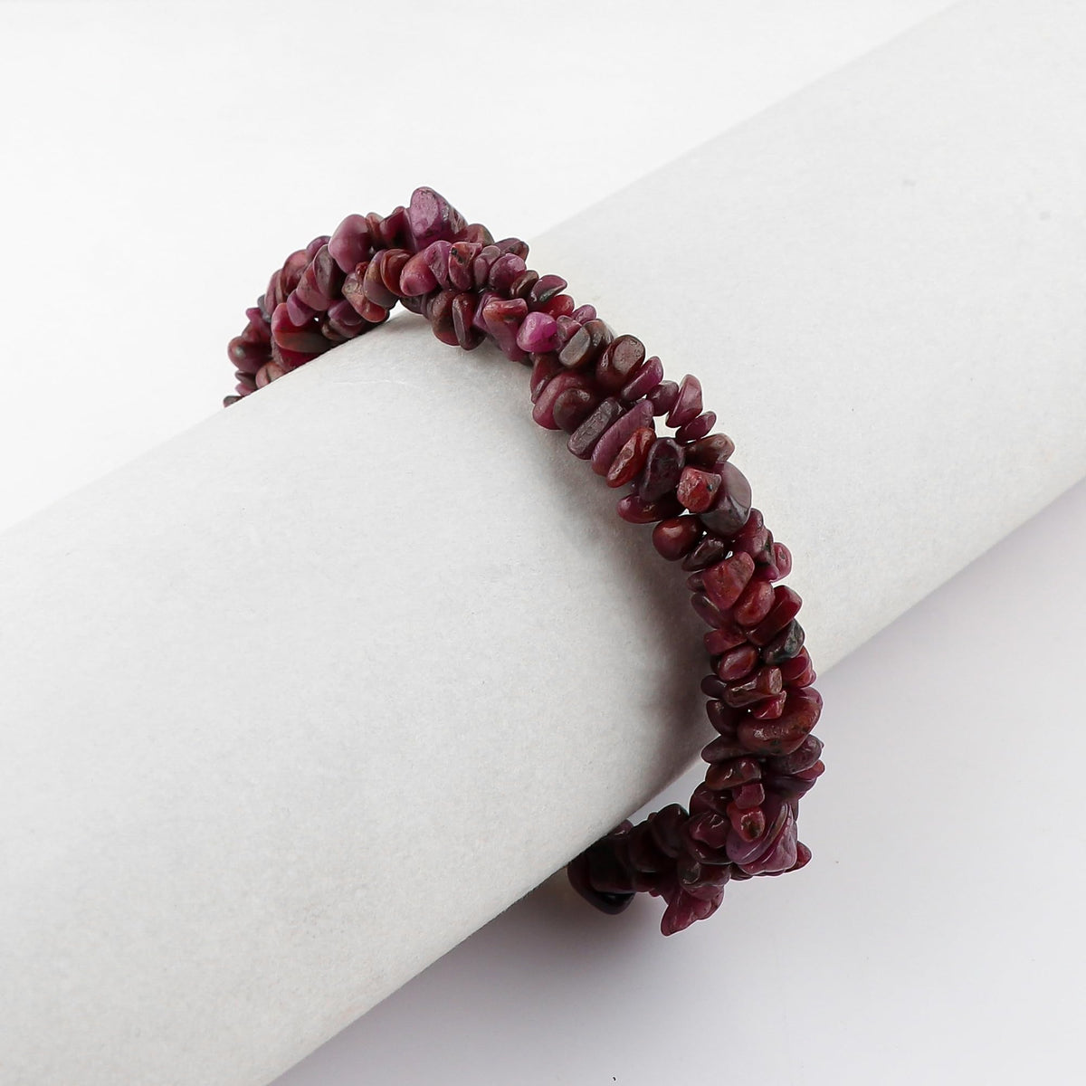 CRYSTALINES Natural Raw Ruby Gemstone Twisted Bracelet, Handmade Boho Jewelry for Women, Polished Uncut Nuggets Strand Stones, 14K Gold Plated, Healing Crystals, July Birthstone, Christmas Gift
