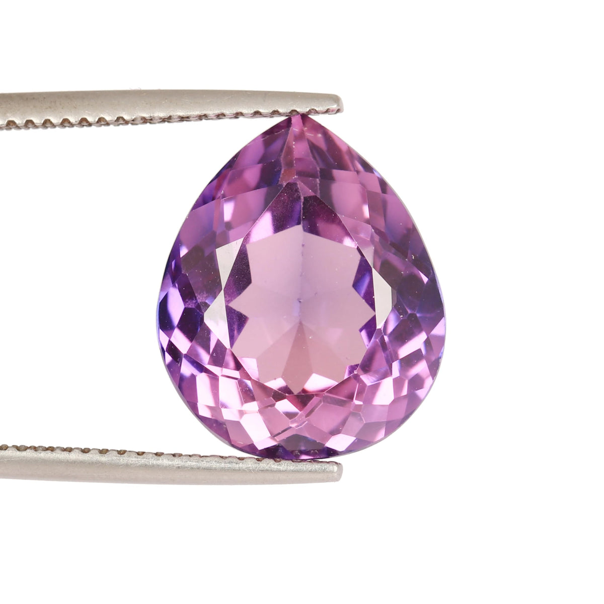 REAL-GEMS Natural Brazilian Pink Kunzite 12.3 Carat Pear Shape Loose Gemstone for Jewelry Making