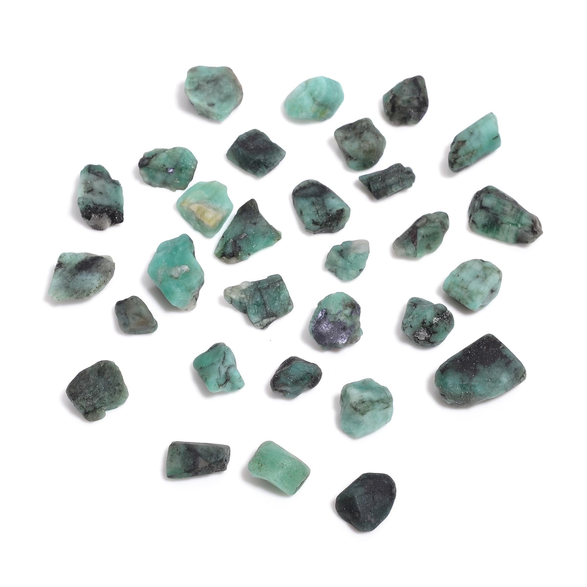 GEMKORA 100 carats Raw Green Emerald Stone Lot, Rough Gemstone, Natural Crystals, Chakra Crystals, Healing Stones, Wholesale Pack, Jewelry Making Supply, Supply, (6 to 8pcs)