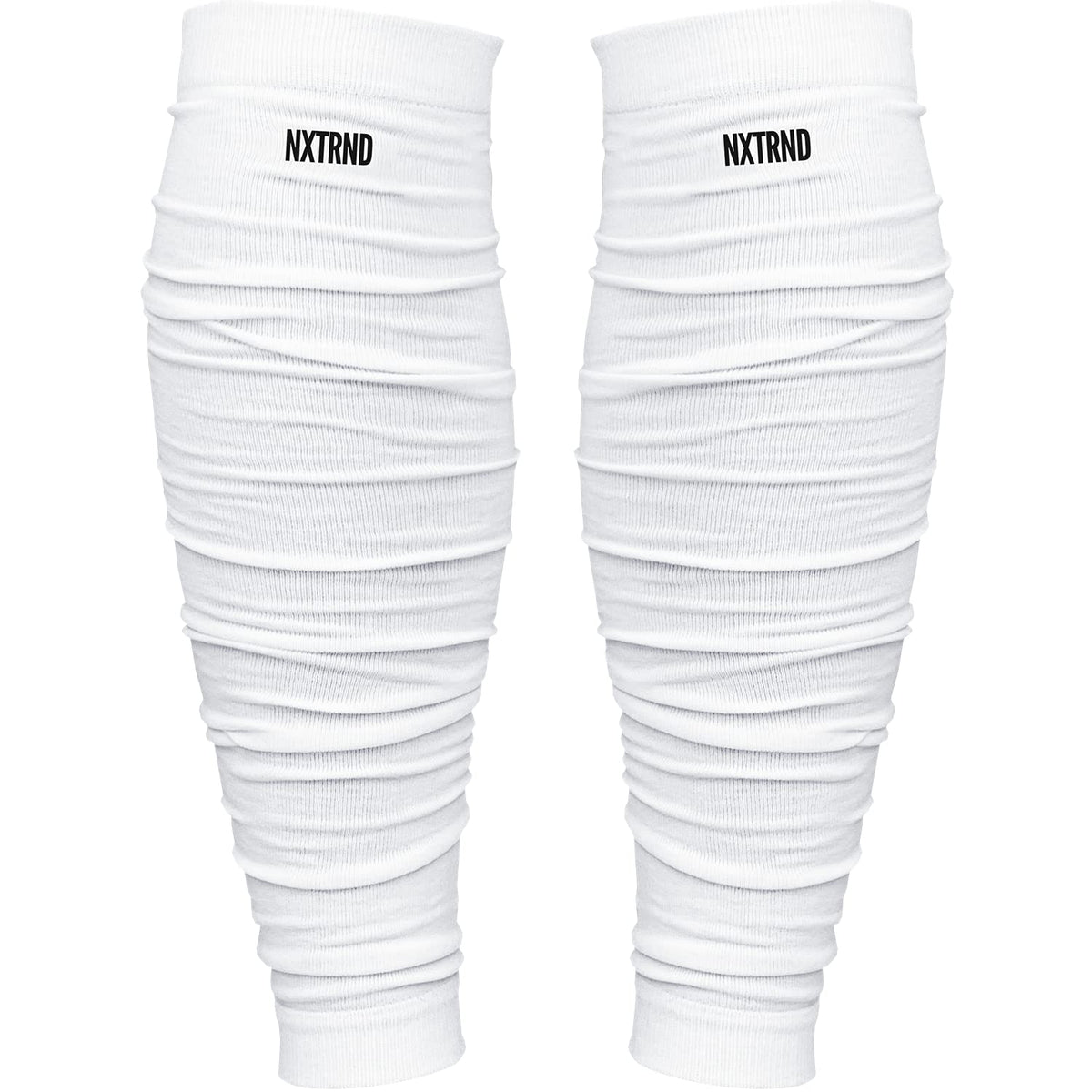 Nxtrnd Football Leg Sleeves, Calf Sleeves for Men & Boys, Sold as a Pair (White)