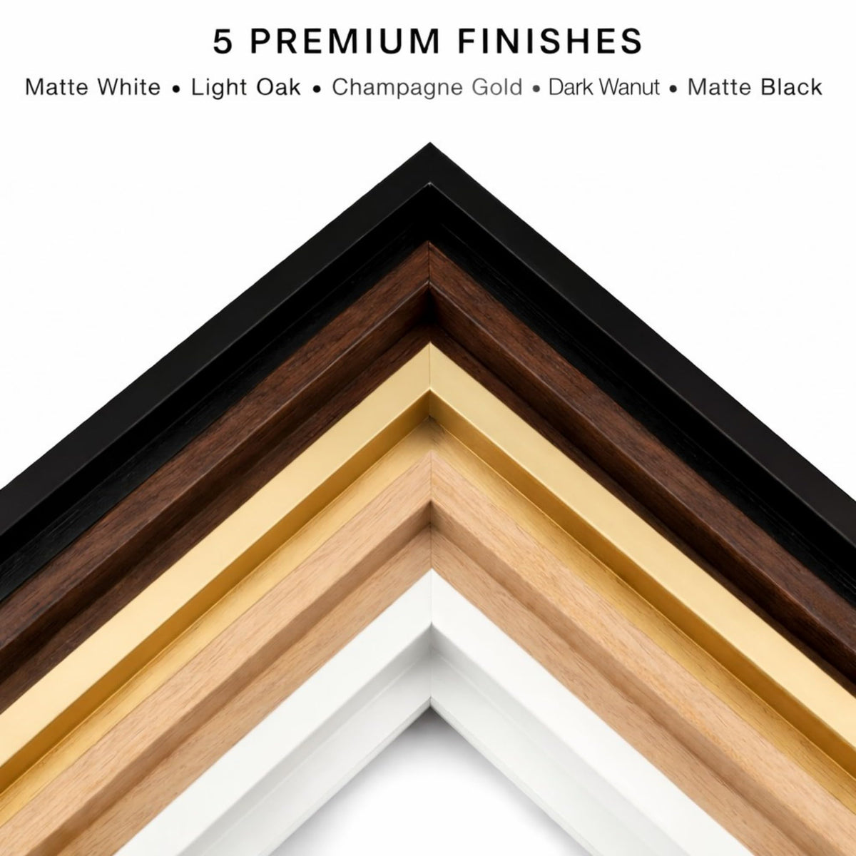 Prixas Print Floater Frame for Canvas Paintings - 1.25" Deep Gallery Floating Picture Frame with Premium PS Frame (Not Solid Wood), Made in USA Wall Art Decor (Black, 8x8)