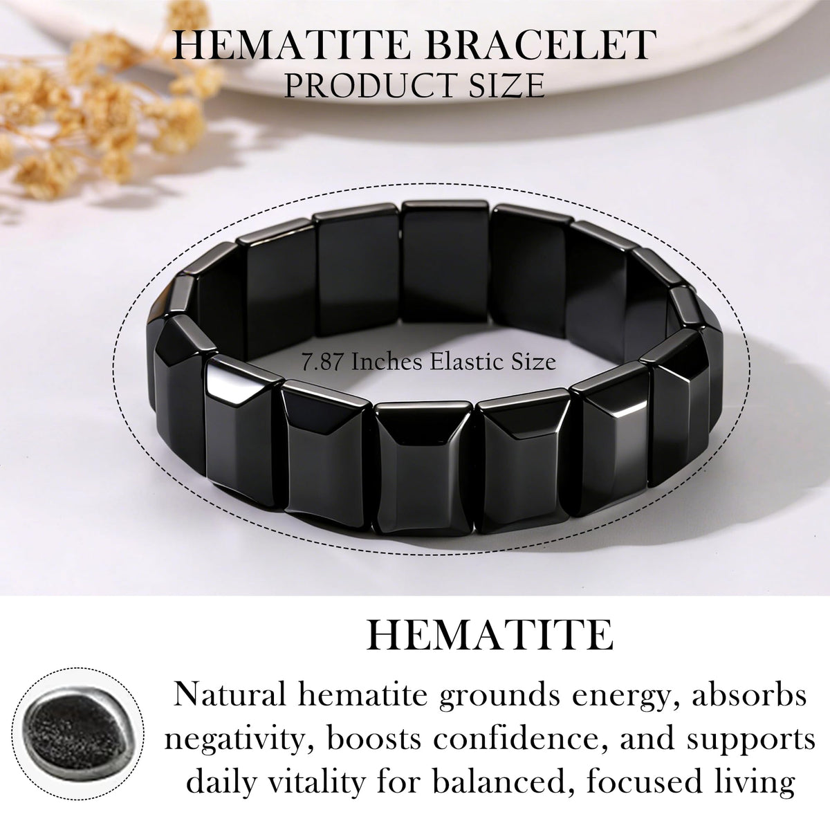 DONYUDE Fathers Day Bracelets Gifts for Stepdad Hematite Bracelet for Men Stepdad Gifts from Daughter Son Hematite Grounding Bracelet Reignite Masculine Energy Birthday Motivational Gift Jewelry