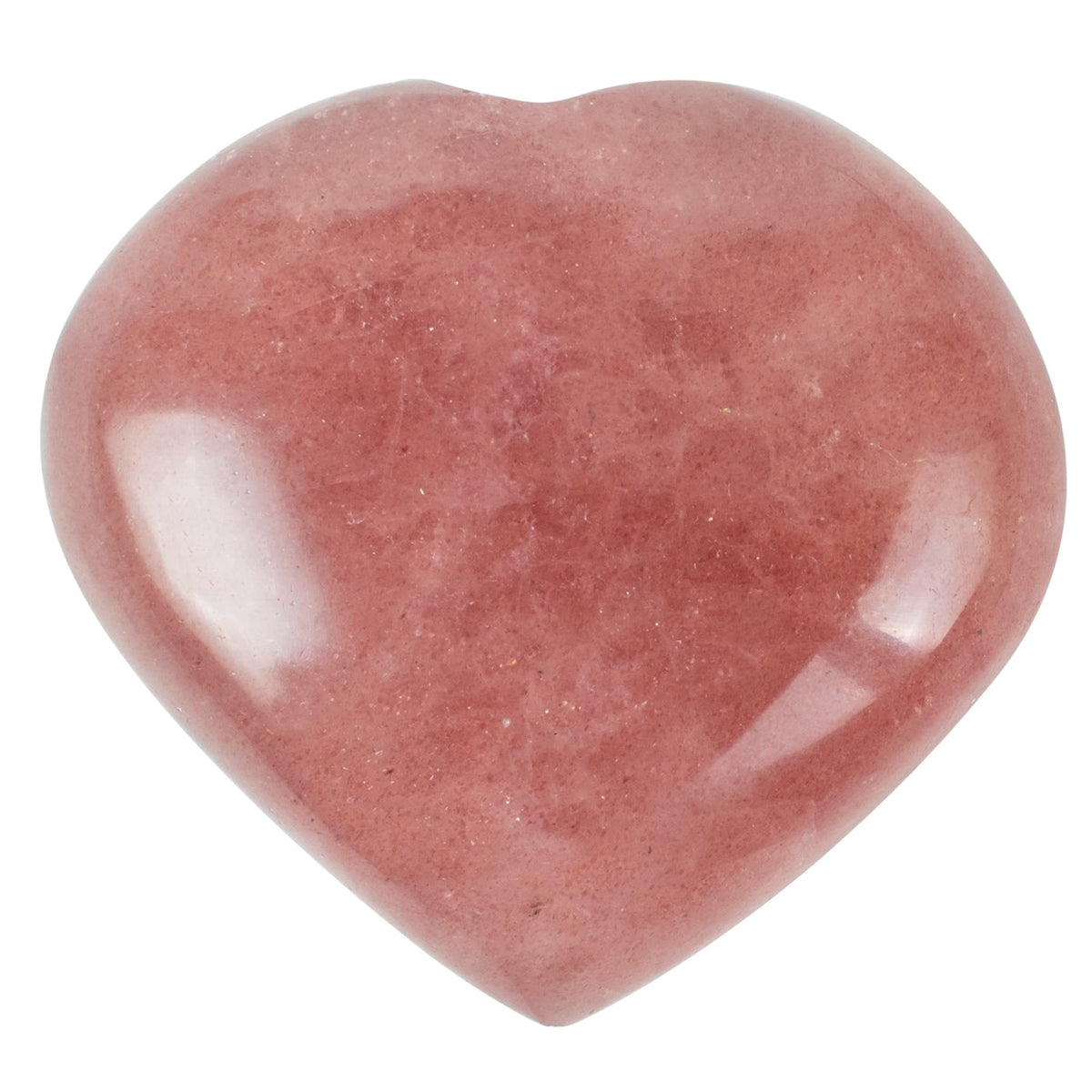 Crocon 50mm Strawberry Quartz Heart stone Big Heart Shape Puff Stones Set 450+ Carats Pocket Crystal Healing Tumble Collection Palm Worry Stone Good Luck Charm Meditation Gift Craft Home Decor