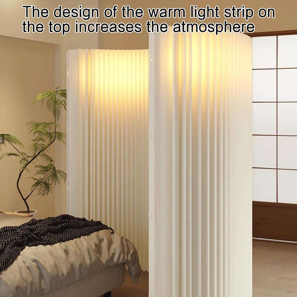 Portable Folding Room Divider, Lightweight Retractable Partition for Easy Room Separation, Versatile Privacy Screen, Ideal for Home and Office Use