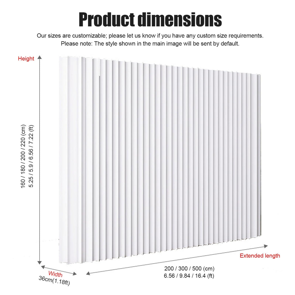 Portable Folding Privacy Room Divider, Freestanding Paper Screen Wall Partition for Indoor Use, Ideal for Home Office Studio Exhibition, H160xL500cm