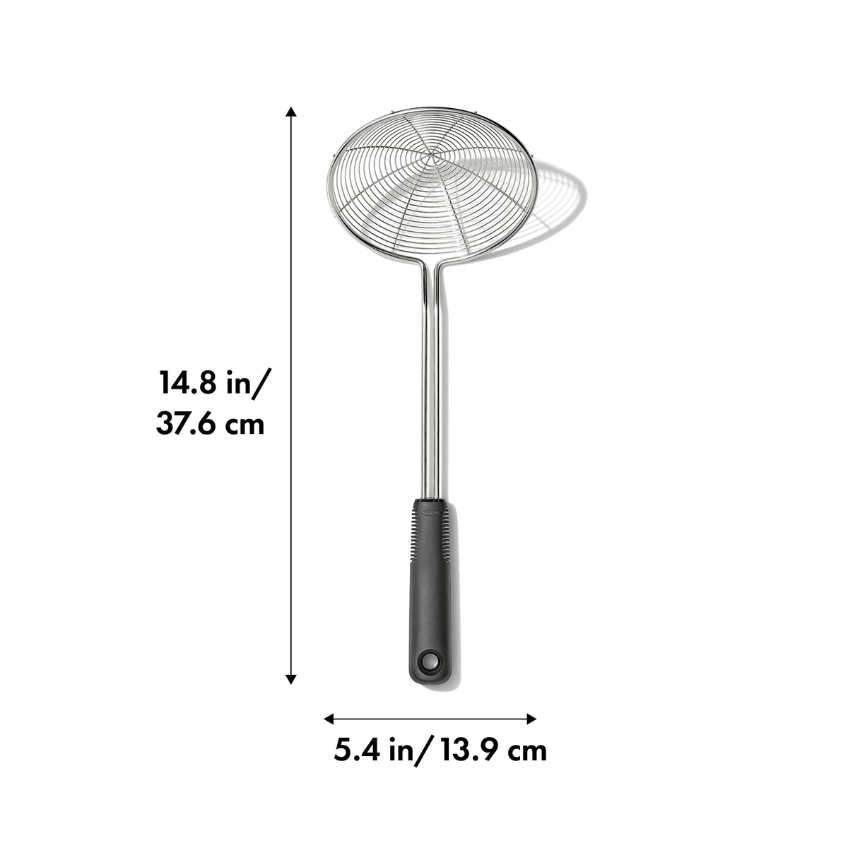 OXO Good Grips Stainless Steel Spider Scoop & Strain Skimmer,Black