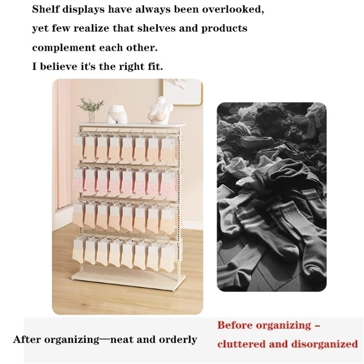 Lingerie Bra Rack Swimsuit Organizer Hanger, Anti-Slip, Underwear Display Stand with Wheels, Commercial Clothing Store Shelf, for Shorts,Hats, Sock, 3 Tier(Silver,120 * 40 * 130cm)